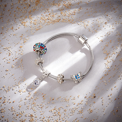 304 Stainless Steel European Style Bracelets for Jewelry Making STAS-PH0006-02B-1