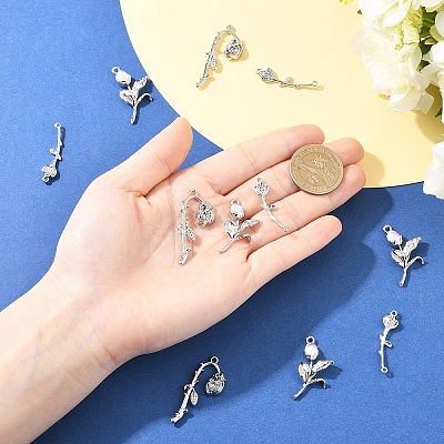 6Pcs 3 Styles Rack Plating Alloy Pendants FIND-YW0010-82-1