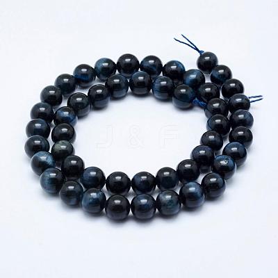 Natural Tiger Eye Beads Strands G-K203-85-6mm-1