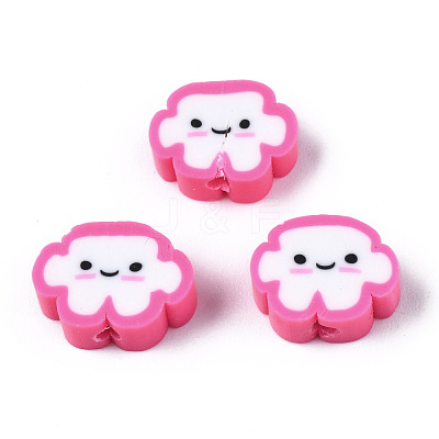 Handmade Polymer Clay Beads X-CLAY-N008-033E-1