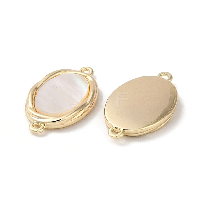 Brass Oval Connector Charms BSHE-Z003-15G-1