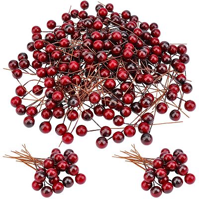 200Pcs Plastic Simulated Berries AJEW-CP0009-92B-1