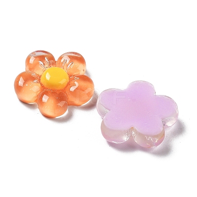 Translucent Resin Cabochons RESI-H155-01-1