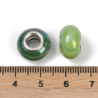 Opaque Resin European Beads RESI-C059-01H-1