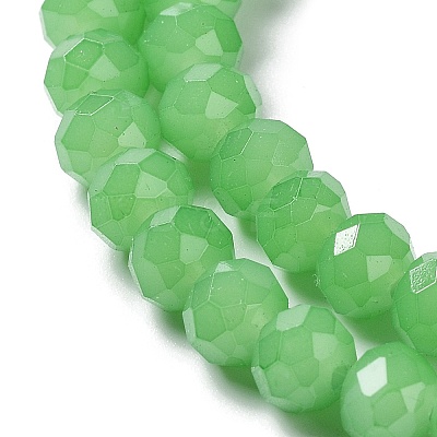 Baking Paint Imitation Jade Glass Bead Strands DGLA-A034-J6MM-A9-1