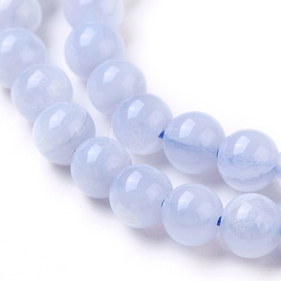 Grade AA Natural Blue Lace Agate Beads Strands G-F222-30-4mm-1