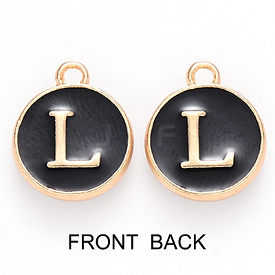 Golden Plated Enamel Alloy Charms ENAM-SZ0001-26B-L-1