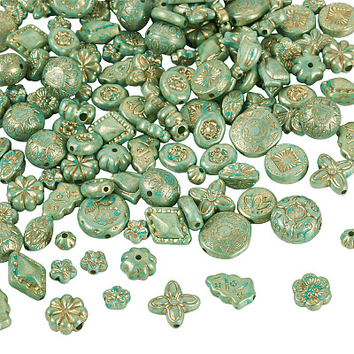 92Pcs Opaque Acrylic Beads OACR-TA0003-77-1