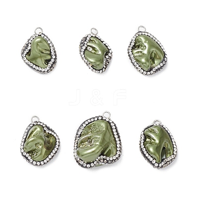 Natural Freshwater Shell Pendants SHEL-F005-08B-1