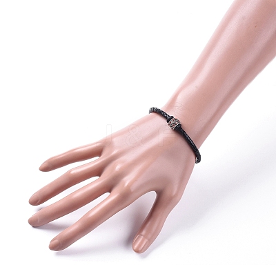 Unisex Leather Cord Bracelets BJEW-JB04799-M-1