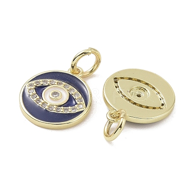 Real 18K Gold Plated Brass Micro Pave Cubic Zirconia Pendants KK-L209-072G-06-1