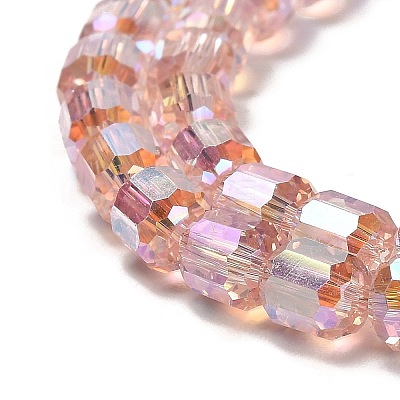 Electroplate Glass Beads Strands EGLA-D030-19O-1