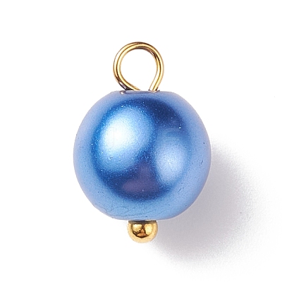 Glass Pearl Pendants PALLOY-JF01880-01-1