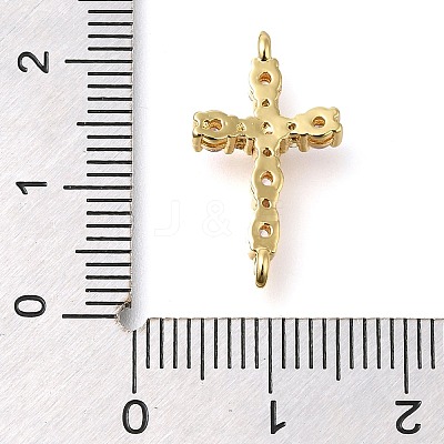 Brass Pave Cubic Zirconia Connector Charms KK-M101-03C-G02-1