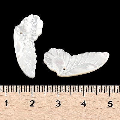 Natural White Shell Carved Pendants SSHEL-I026-07B-1