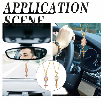 2Pcs 2 Colors Alloy Enamel with Rhinestone Pendant Decorations HJEW-DR00209-1
