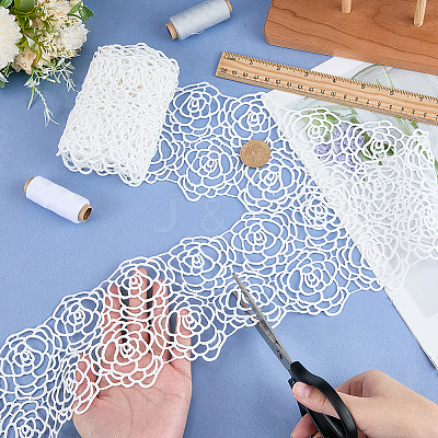 Polyester Lace Trim OCOR-WH0111-142B-1