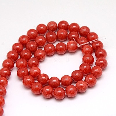 Natural Yellow Jade Beads Strands G-G598-6mm-YXS-16-1