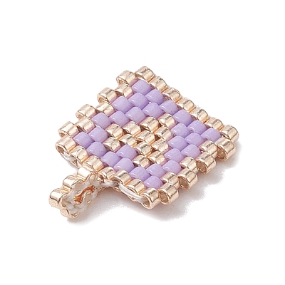 2Pcs Handmade MIYUKI Round Rocailles Seed Loom Pattern PALLOY-MZ00186-04-1