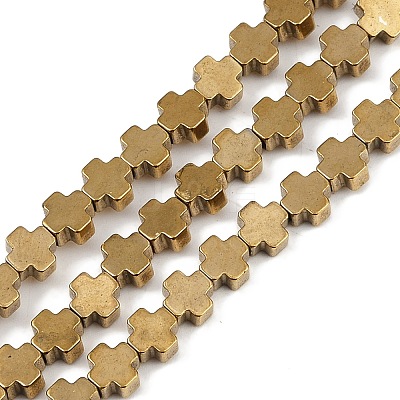 Electroplated Synthetic Non-magnetic Hematite Beads Strands G-J211-A06-02-1