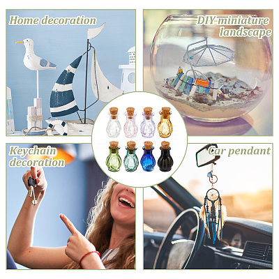 8Pcs 8 Colors Miniature Glass Bottles GLAA-PH0002-58-1