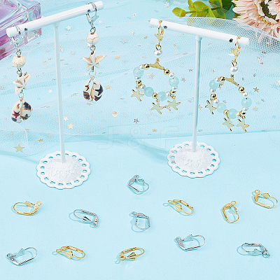 200Pcs 2 Colors Brass Leverback Earring Findings KK-SP0001-03-1