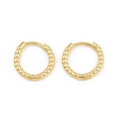 Brass Huggie Hoop Earrings KK-CBA8324-18C-G-1