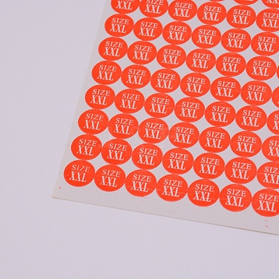 Size XXL Clothing Size Round Sticker Labels DIY-WH0209-86E-1
