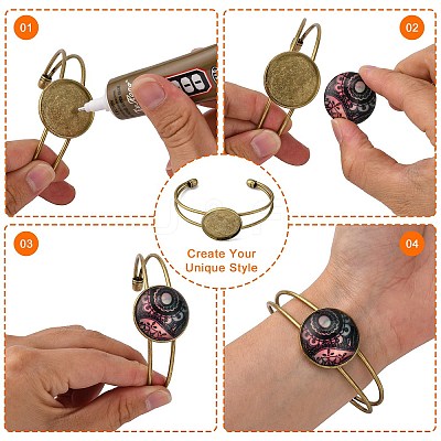 DIY Brass Cuff Bangle Making DIY-X0292-64AB-1