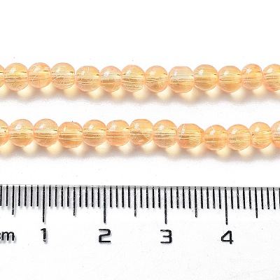 Drawbench Transparent Glass Beads Strands GLAD-Q012-4mm-08-1