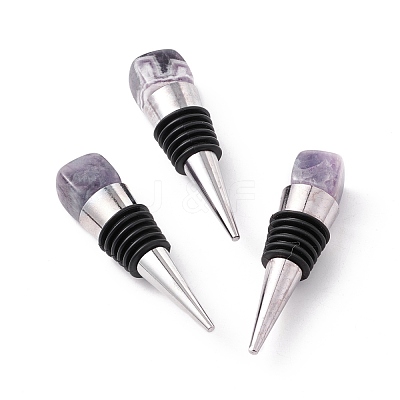 Natural Gemstone Bottle Stoppers G-D479-02P-01-1