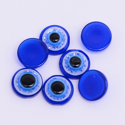 Transparent Flatback Resin Cabochons RESI-WH0009-76E-1