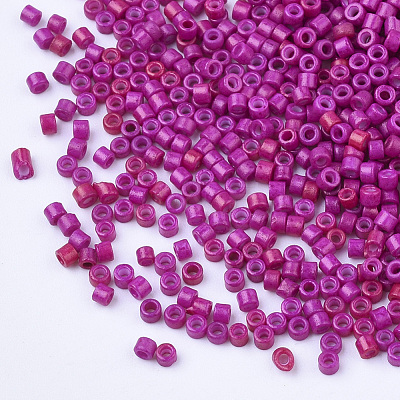 Baking Paint Cylinder Seed Beads SEED-Q036-02A-D10-1