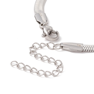 Non-Tarnish 304 Stainless Steel Herringbone Chains Bracelet for Men Women BJEW-D450-01P-02-1