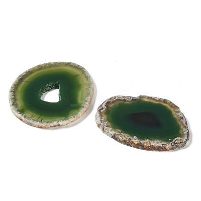 Natural Druzy Agate Slice Cabochons G-F826-E08-1