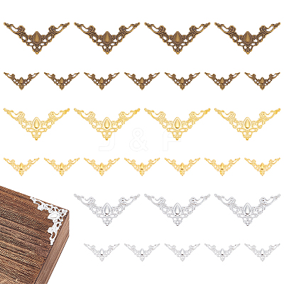 120Pcs 6 Styles Iron Filigree Joiners Links IFIN-PH0002-34-1