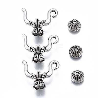 Tibetan Style Alloy Bead Frame PALLOY-Q441-079-RS-1