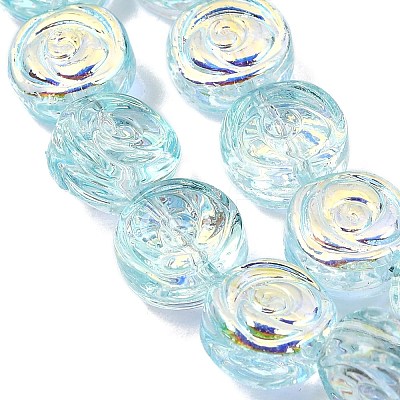 Electroplate Baking Paint Transparent Glass Beads Strands GL-CBA2ED2-05G-1