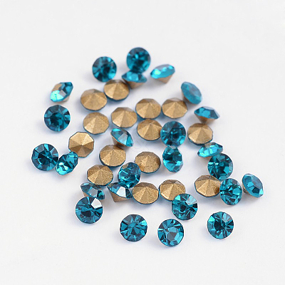 Back Plated Grade A Diamond Glass Pointed Rhinestone RGLA-SS28-007-1