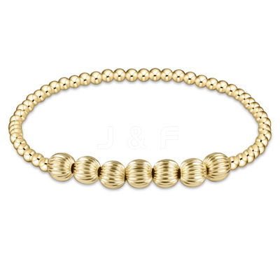 Bohemia Brass Round Beaded Stretch Bracelets TK0566-24-1