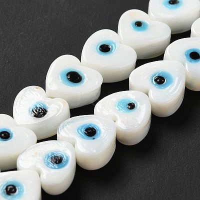 Handmade Evil Eye Lampwork Beads Strands LAMP-E023-07B-01-1