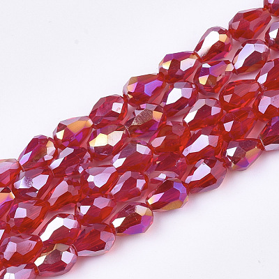 Electroplate Glass Beads Strands EGLA-T013-05I-1