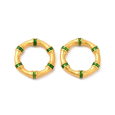 Rack Plating Alloy Enamel Linking Rings PALLOY-F287-04MG-01-1