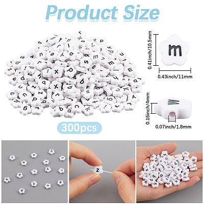 300Pcs Opaque Spray Painted Acrylic Beads SACR-SP0001-06-1