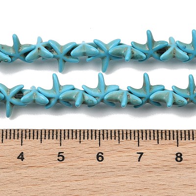 Synthetic Turquoise Dyed Beads Strands GG-CBA2BD3-01B-1
