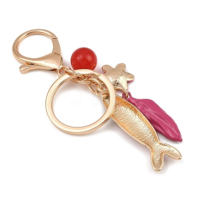Alloy Enamel Fish Pendant Keychains LS-KEYC-Z007-01G-1
