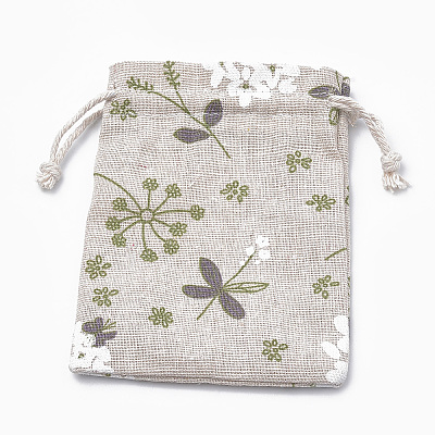 Polycotton(Polyester Cotton) Packing Pouches Drawstring Bags ABAG-T006-A07-1