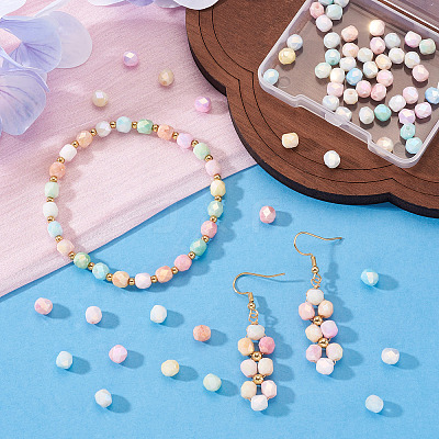 1 Strand Anti-Tarnish Electroplate Glass Beads Strands GLAA-TADJ0001-03-1