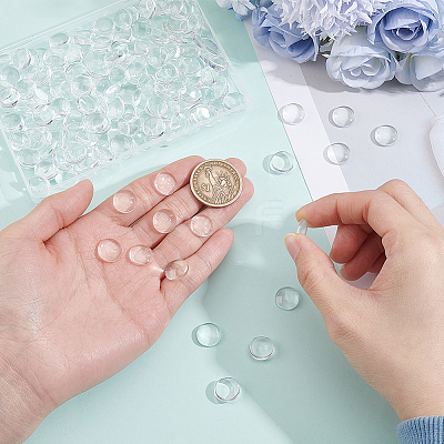 200Pcs Transparent Glass Cabochons GGLA-BBC0001-06-1