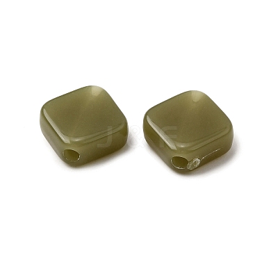 Opaque Acrylic Beads OACR-WH0055-02B-1